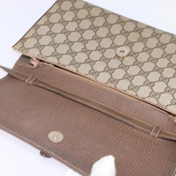 GUCCI GG Supreme Shoulder Bag PVC Beige Gold 94 02 050 Auth 146260 - Picture 12 of 16